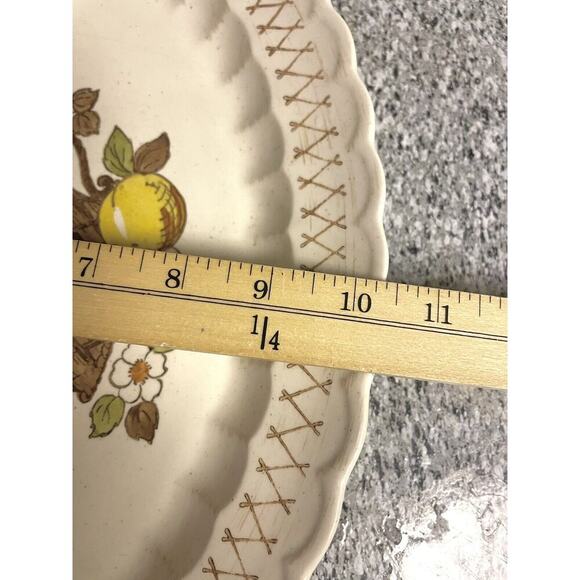 Vintage Holiday Vernon Ware By Metlox Fruit Basket Oval Serving Platter - Picture 4 of 5